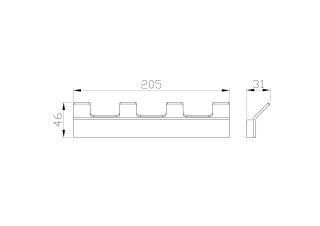 Вешалка с четырьмя крючками для ванной Wonzon & Woghand Lotte WW-8345 хром